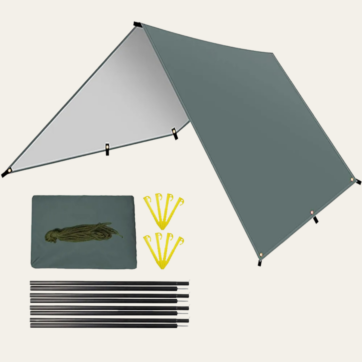 Stormcover Ultra – Wasserdichte Camping-Plane mit UV-Schutz, vielseitig & extra groß für Gruppen & Outdoor-Schutz