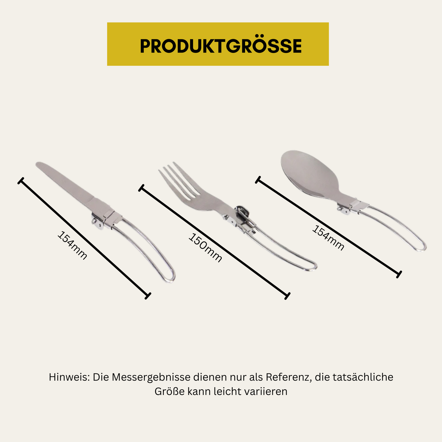 CampMate Fold – Faltbares Edelstahl-Besteckset (3-teilig)