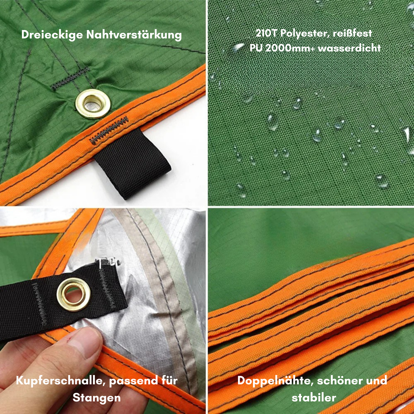 Skyshield Octa – Ultraleichte Camping-Plane mit UV- & Regenschutz, 9–12 m² Abdeckung für Outdoor & Zeltüberdachung