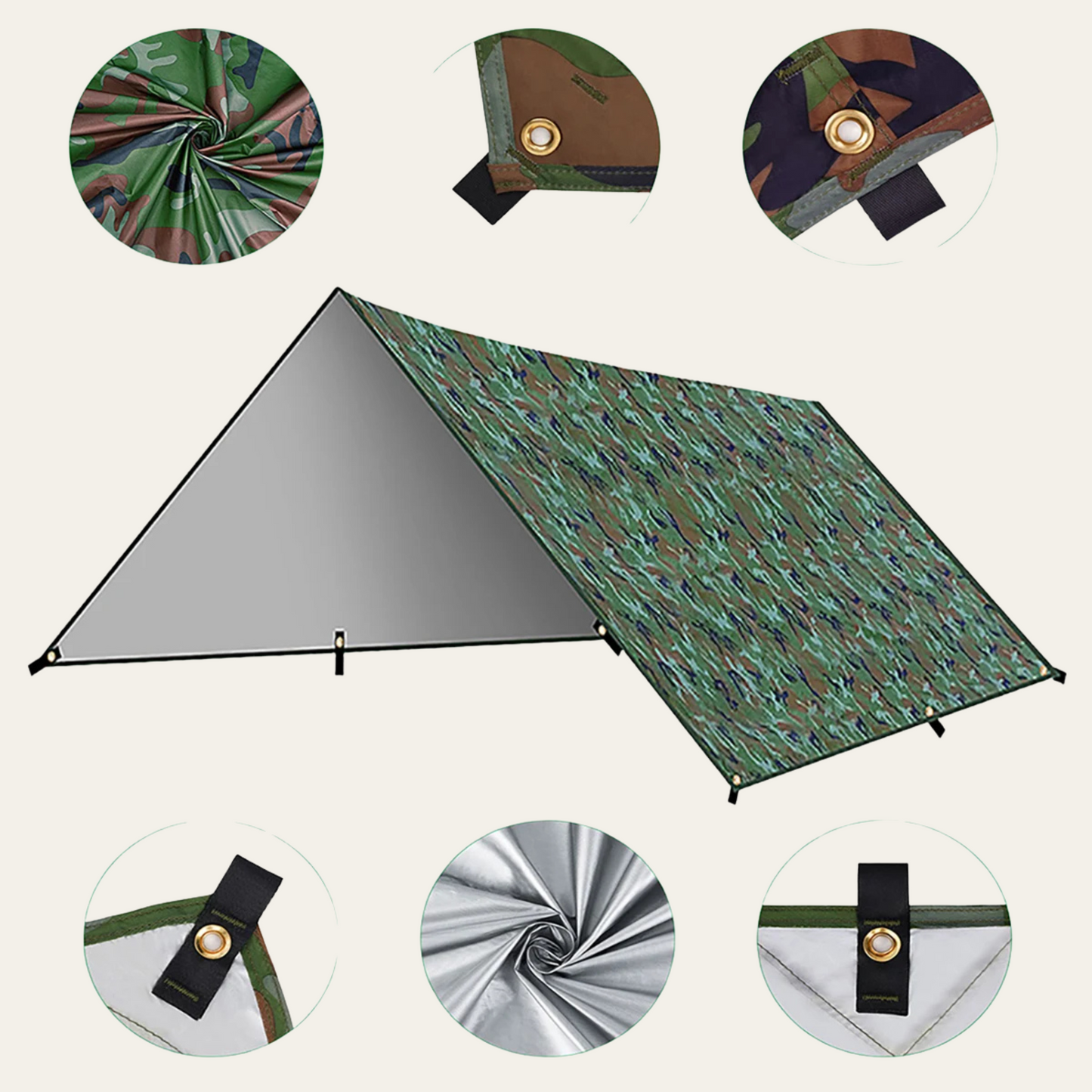 Stormcover Ultra – Wasserdichte Camping-Plane mit UV-Schutz, vielseitig & extra groß für Gruppen & Outdoor-Schutz