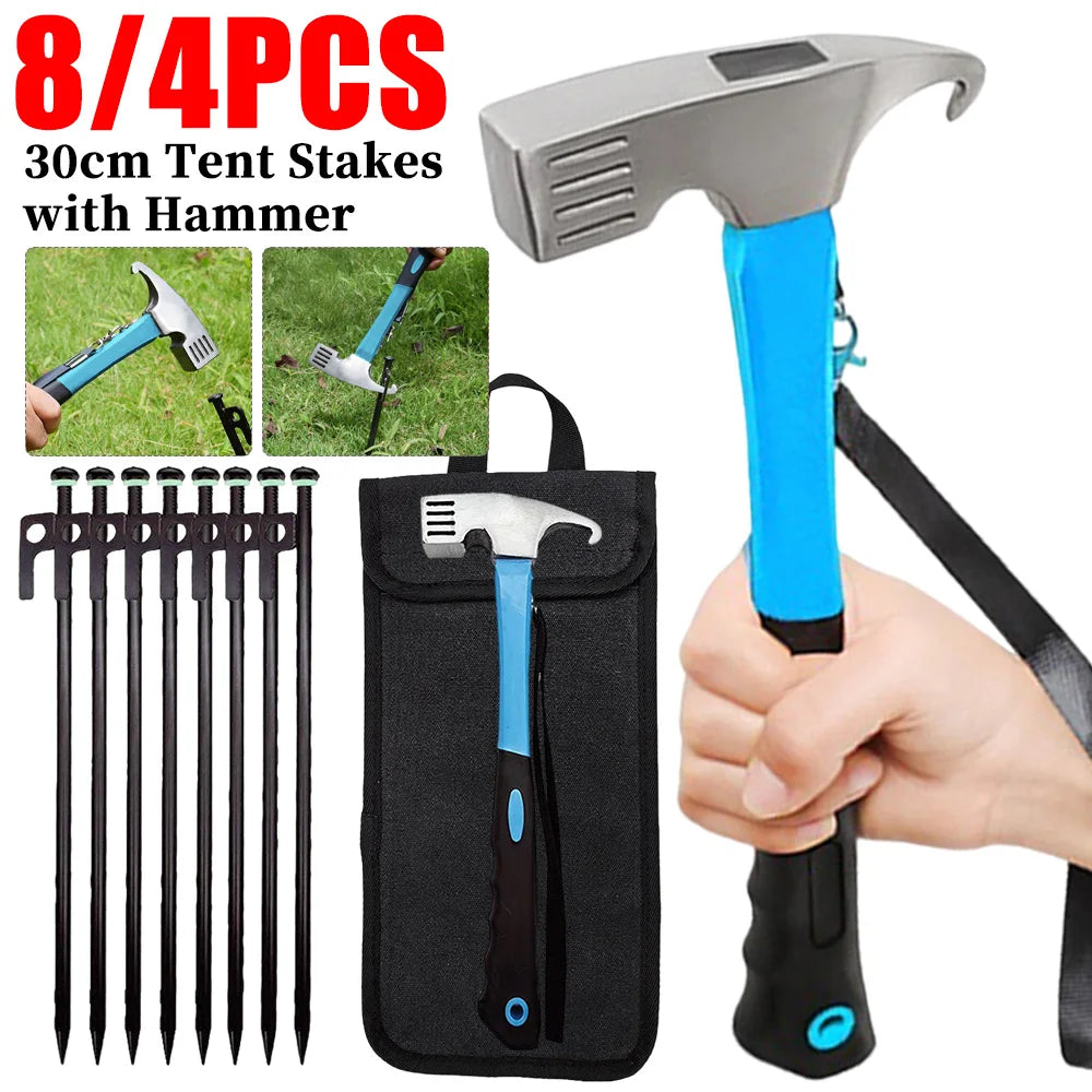 Heavy-Duty Tent Peg & Hammer Kit – Das Komplettset für stabile Outdoor-Abenteuer