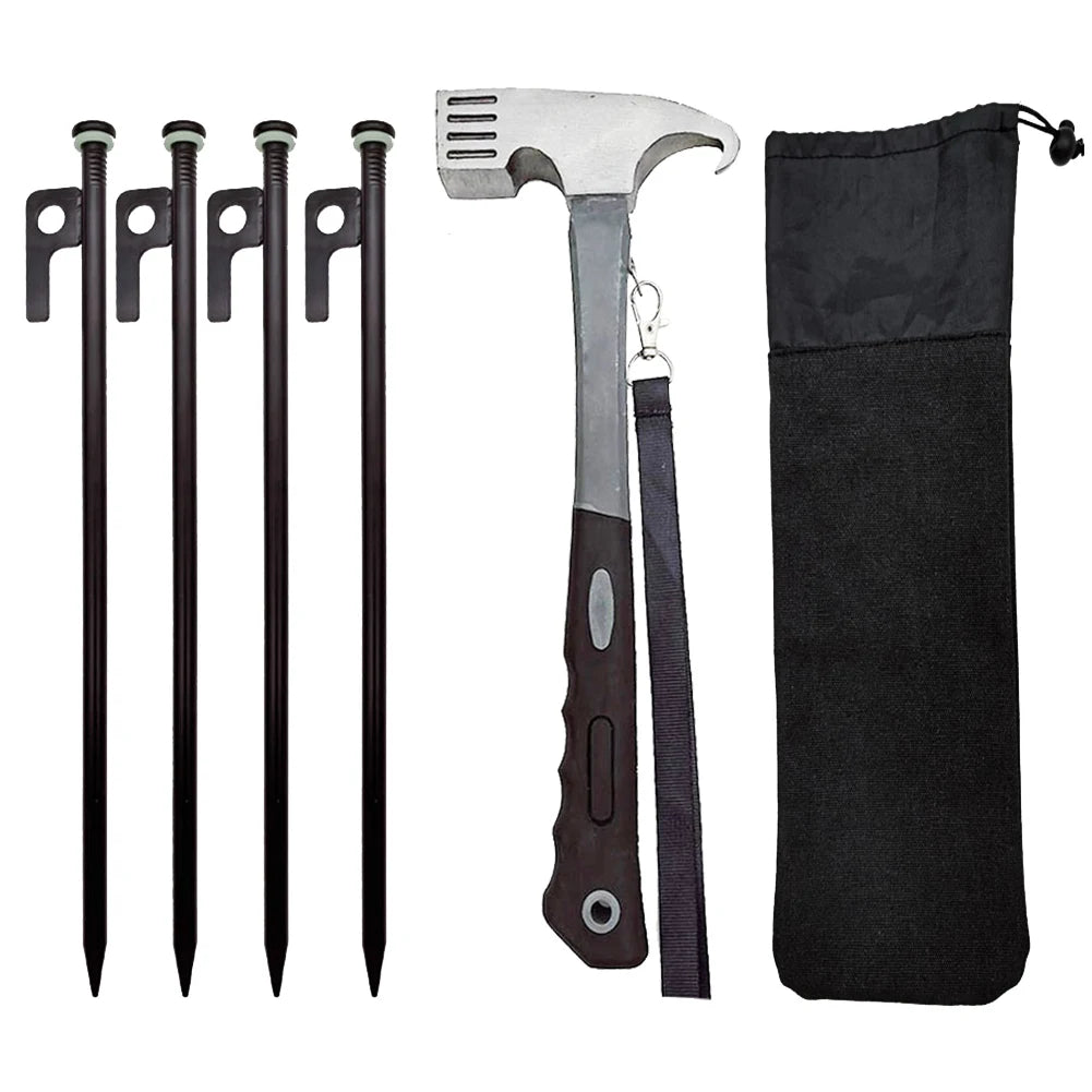 Heavy-Duty Tent Peg & Hammer Kit – Das Komplettset für stabile Outdoor-Abenteuer