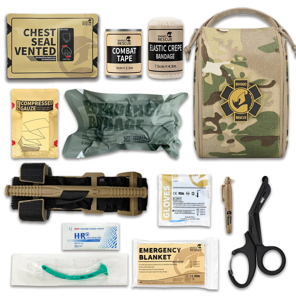 Rhino Rescue Tactical Erste-Hilfe-Set IFAK-002M – Outdoor Notfalltasche mit MOLLE-System