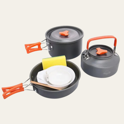 Widesea CookMate – Faltbares Outdoor-Kochgeschirr-Set aus Aluminium (850g)