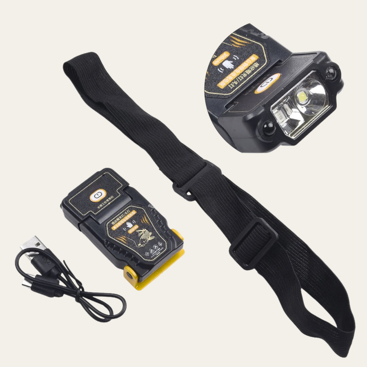 SmartBeam – Intelligente LED-Stirnlampe mit Gestensteuerung & USB-Aufladung (1000 Lumen)