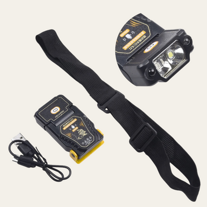 SmartBeam – Intelligente LED-Stirnlampe mit Gestensteuerung & USB-Aufladung (1000 Lumen)