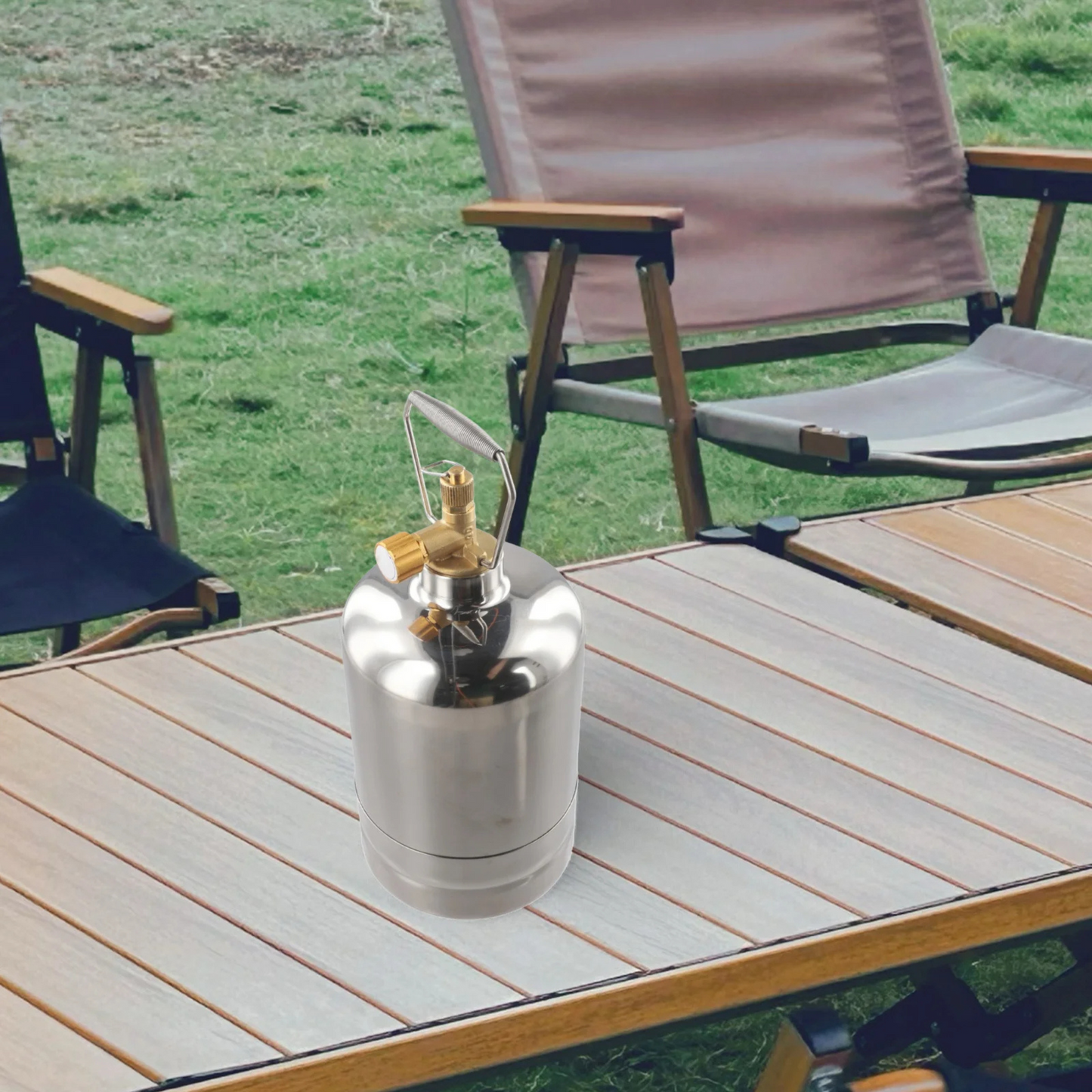 SteelFuel Pro – Wiederbefüllbare Camping-Gasflasche aus Edelstahl (1,35–4,0 L)