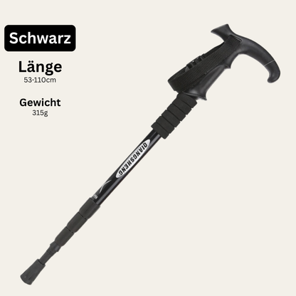 Alpenstab T-Fold – Faltbarer Trekkingstock mit T-Griff, verstellbar & robust für Wandern & Bergtouren
