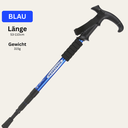 Alpenstab T-Fold – Faltbarer Trekkingstock mit T-Griff, verstellbar & robust für Wandern & Bergtouren