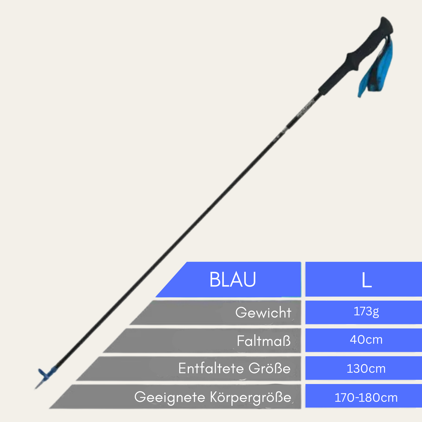 Extrek Carbon – Ultraleichter Carbon-Wanderstock von Naturehike, faltbar & höhenverstellbar