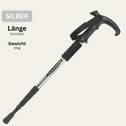 Alpenstab T-Fold – Faltbarer Trekkingstock mit T-Griff, verstellbar & robust für Wandern & Bergtouren