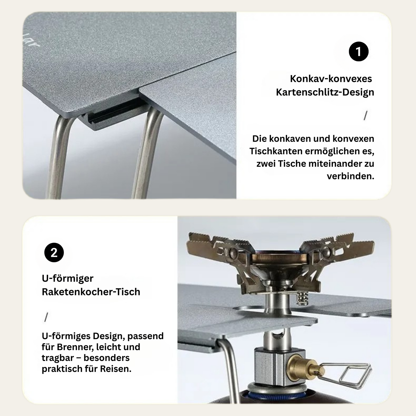 TrekForge Tisch – Rocket Stove Combo Tisch (faltbar & hitzebeständig)