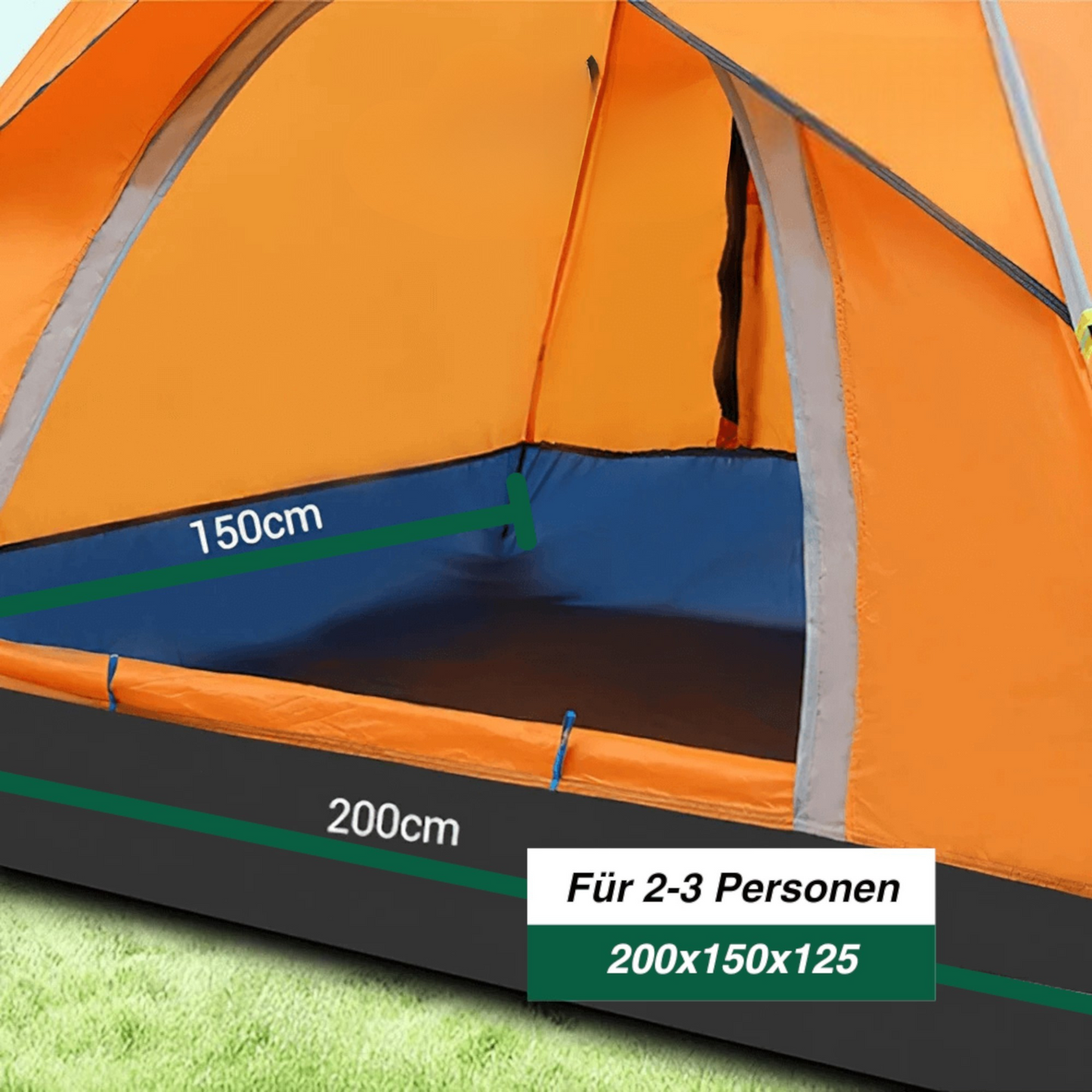 Sturmzelt Rapid – 2-Personen-Zelt mit Schnellaufbau, wetterfest & kompakt für Outdoor-Abenteuer