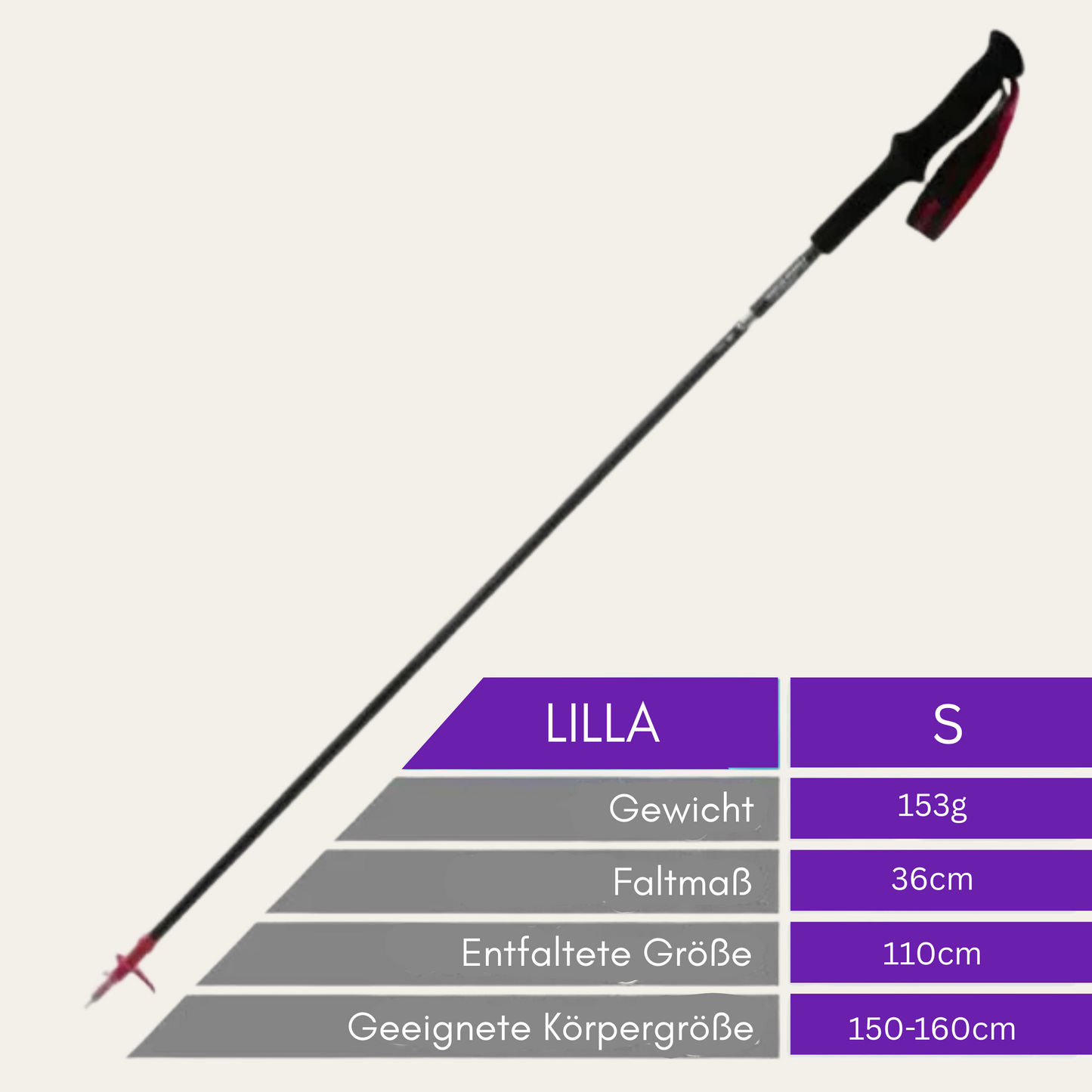 Extrek Carbon – Ultraleichter Carbon-Wanderstock von Naturehike, faltbar & höhenverstellbar
