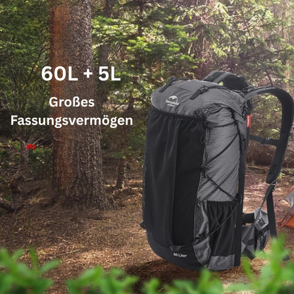 Rocktrail Pro – Ultraleichter Wanderrucksack (40–60L) aus reißfestem Nylon mit Regenschutz