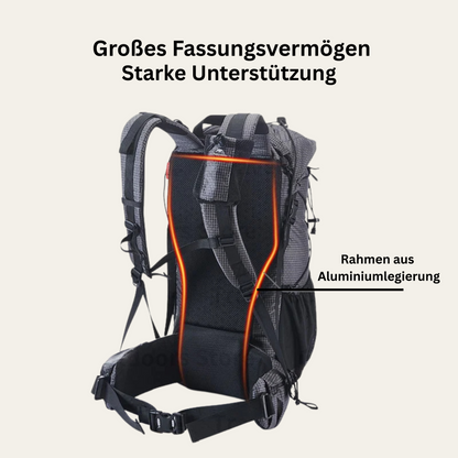 Rocktrail Pro – Ultraleichter Wanderrucksack (40–60L) aus reißfestem Nylon mit Regenschutz