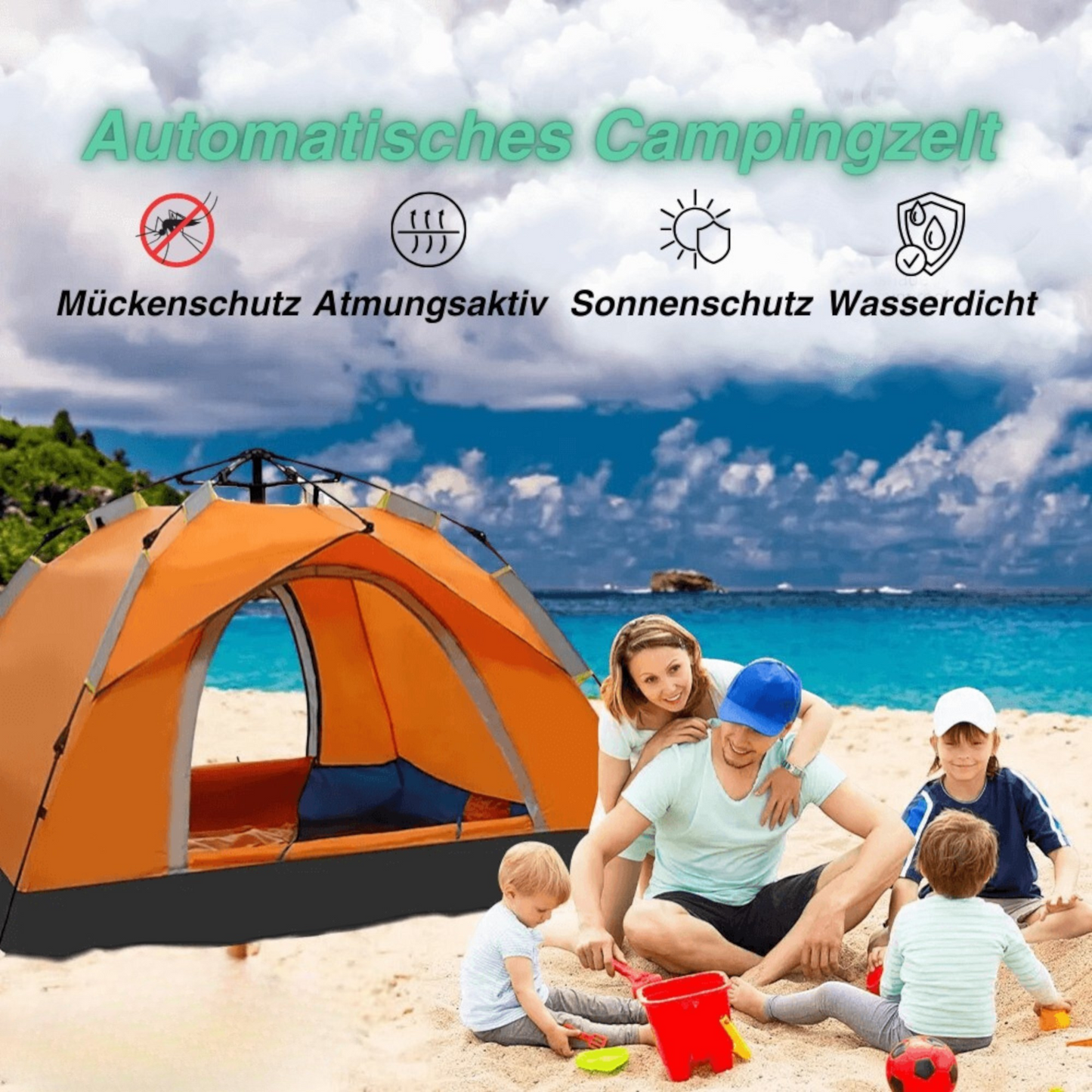 Sturmzelt Rapid – 2-Personen-Zelt mit Schnellaufbau, wetterfest & kompakt für Outdoor-Abenteuer