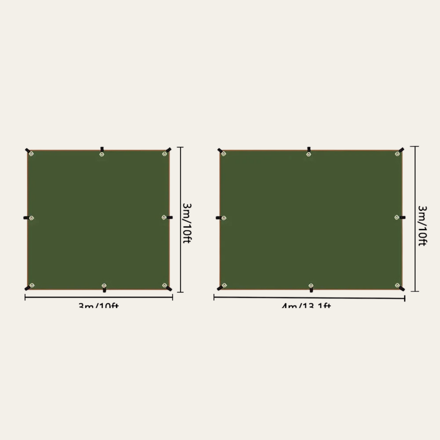 Skyshield Octa – Ultraleichte Camping-Plane mit UV- & Regenschutz, 9–12 m² Abdeckung für Outdoor & Zeltüberdachung