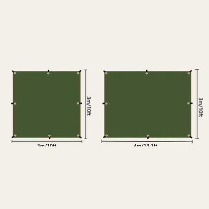 Skyshield Octa – Ultraleichte Camping-Plane mit UV- & Regenschutz, 9–12 m² Abdeckung für Outdoor & Zeltüberdachung
