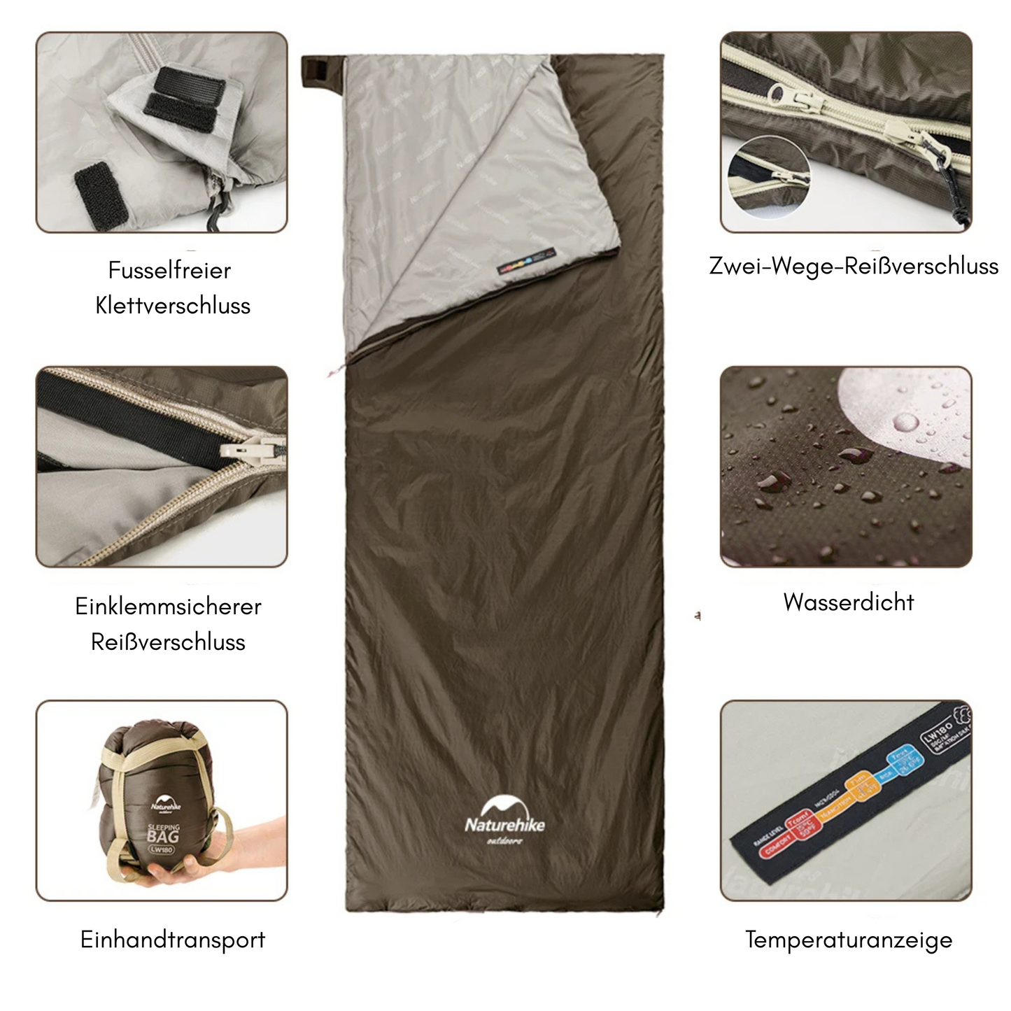 Nebelrolle Lite – Ultraleichter Schlafsack für milde Nächte, kompakt & atmungsaktiv