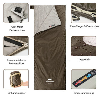 Nebelrolle Lite – Ultraleichter Schlafsack für milde Nächte, kompakt & atmungsaktiv