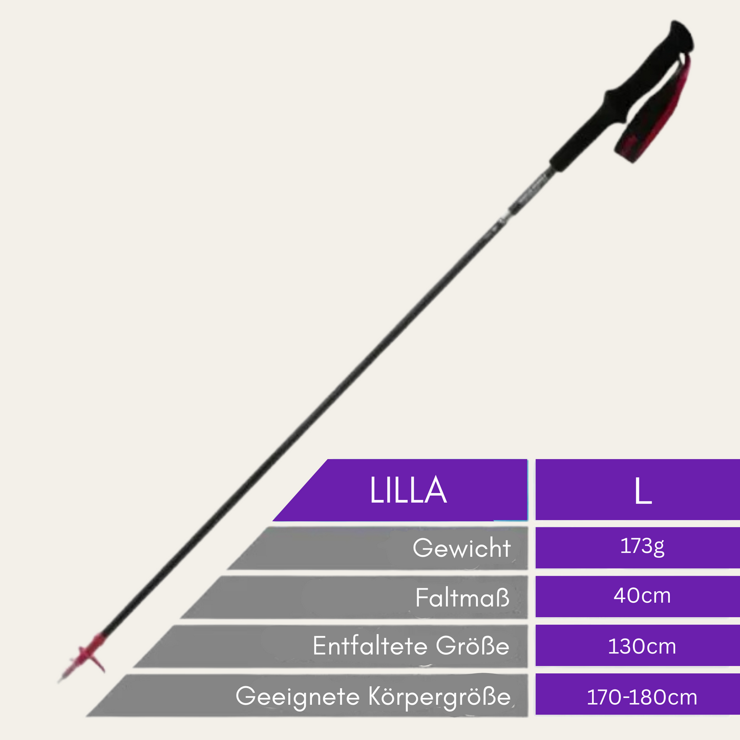 Extrek Carbon – Ultraleichter Carbon-Wanderstock von Naturehike, faltbar & höhenverstellbar