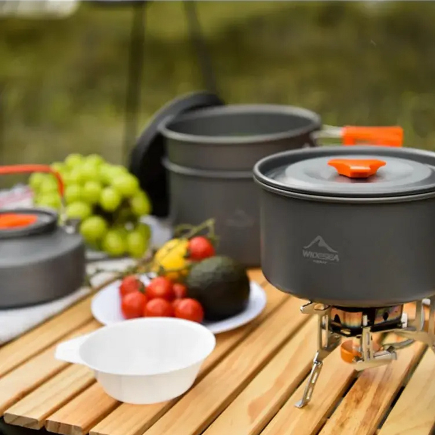 Widesea CookMate – Faltbares Outdoor-Kochgeschirr-Set aus Aluminium (850g)