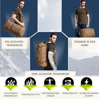 RangerPack X55 – Robuster Canvas-Taktikrucksack mit Schultergurt