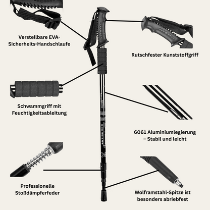 Trekmate Aero – Verstellbare Trekkingstöcke aus Aluminium, ultraleicht & ergonomisch für jedes Gelände