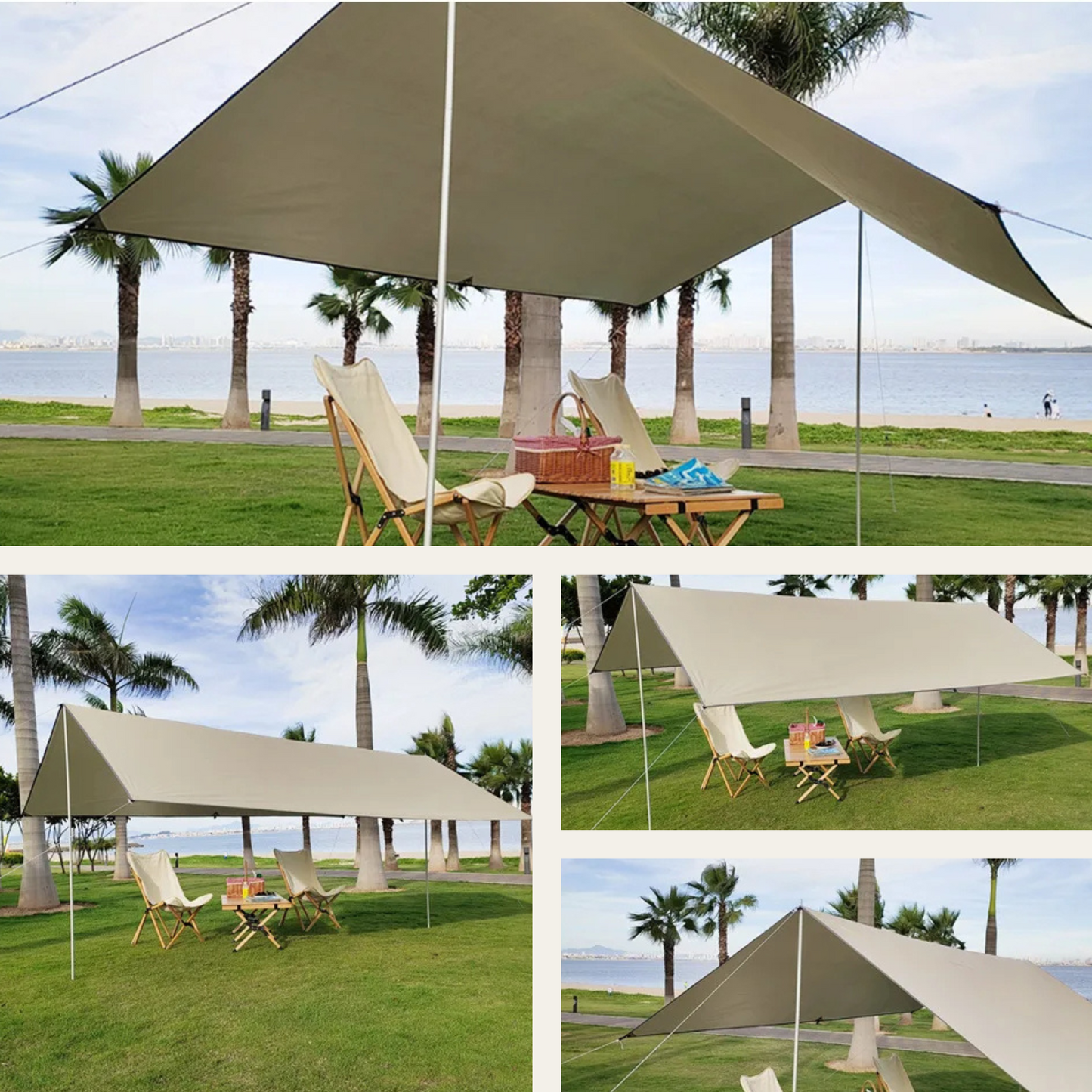 Skyshield Octa – Ultraleichte Camping-Plane mit UV- & Regenschutz, 9–12 m² Abdeckung für Outdoor & Zeltüberdachung