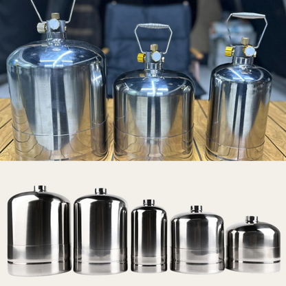 SteelFuel Pro – Wiederbefüllbare Camping-Gasflasche aus Edelstahl (1,35–4,0 L)