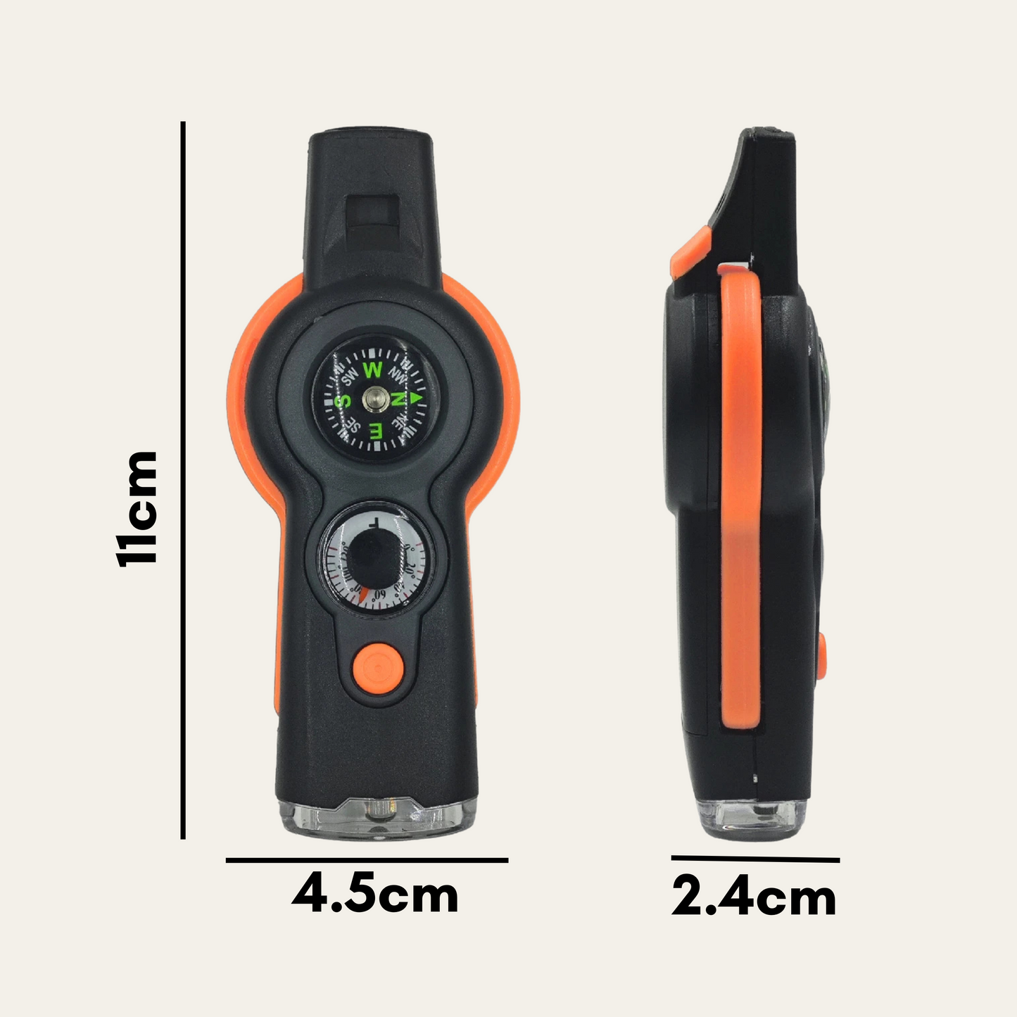 Survivor 7in1 Signalpfeife“ – Multifunktionales Outdoor-Gadget