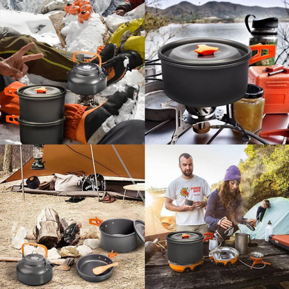 TrailChef UltraLight – Kompaktes Outdoor-Kochset aus Aluminium (wahlweise 3- oder 11-teilig)
