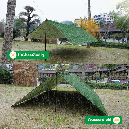 Stormcover Ultra – Wasserdichte Camping-Plane mit UV-Schutz, vielseitig & extra groß für Gruppen & Outdoor-Schutz