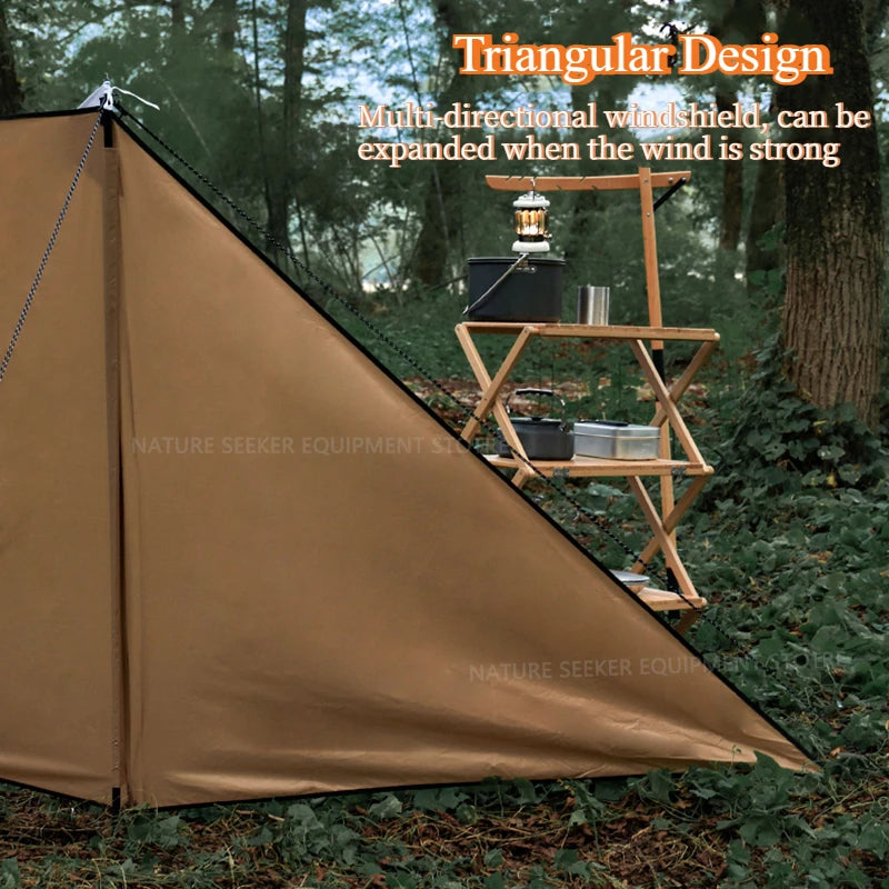 Windguard Flex – Robuster Outdoor-Windschutz, faltbar & wetterfest für Strand, Camping & Picknick