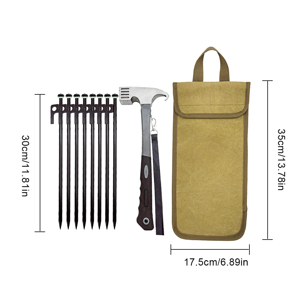 Heavy-Duty Tent Peg & Hammer Kit – Das Komplettset für stabile Outdoor-Abenteuer