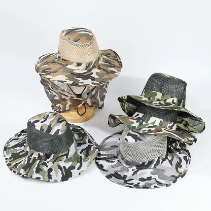 Camouflage SunShield – Atmungsaktiver Outdoor-Hut mit Nackenschutz