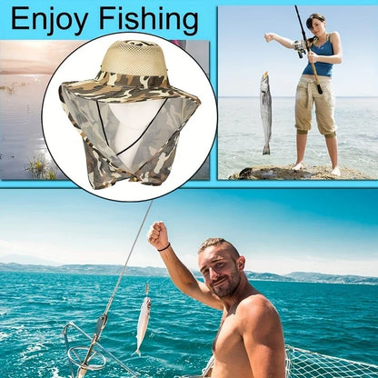 Camouflage SunShield – Atmungsaktiver Outdoor-Hut mit Nackenschutz