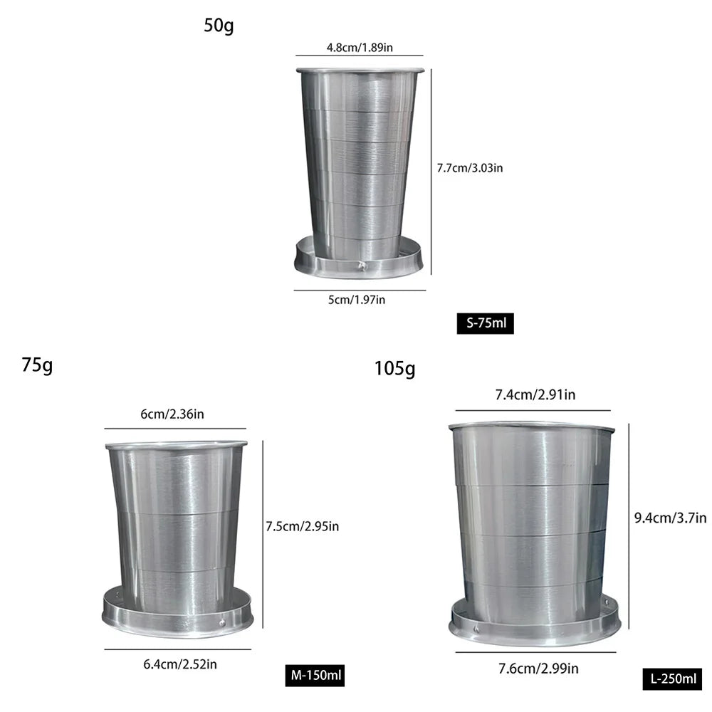 Faltbarer Edelstahl-Reisebecher – Dein stilvoller Begleiter unterwegs!