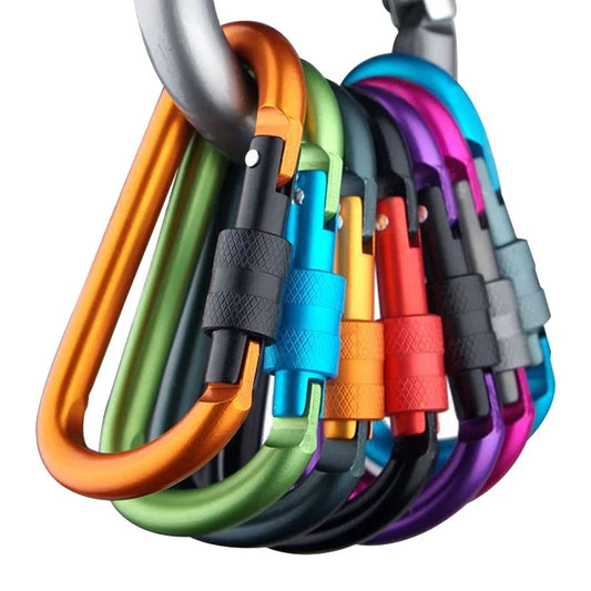 D-Lock Karabiner Set (4 Stück) – Robuste Allzweck-Clips für dein Outdoor-Abenteuer