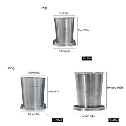 Faltbarer Edelstahl-Reisebecher – Dein stilvoller Begleiter unterwegs!