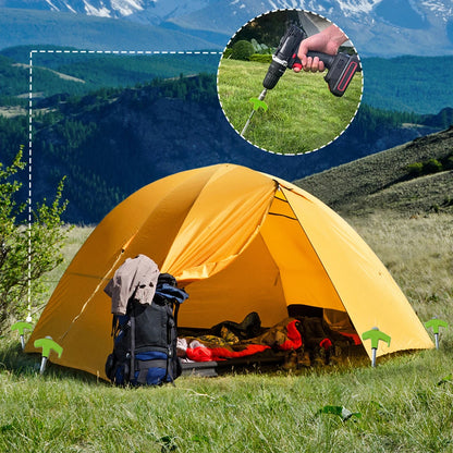 PowerGrip Tent Stakes – 8er Set Schraubheringe mit Sechskant-Aufsatz