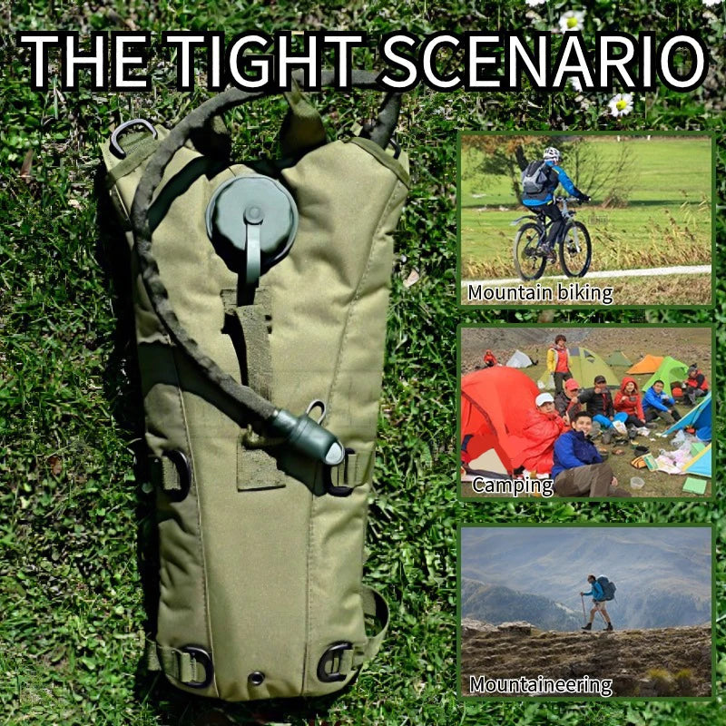 AbenteuerDurst – Leichter Trinkrucksack mit 3L Trinkblase & Rückenfach