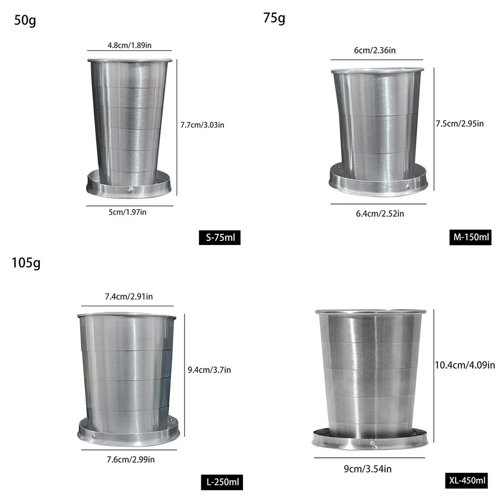 Faltbarer Edelstahl-Reisebecher – Dein stilvoller Begleiter unterwegs!
