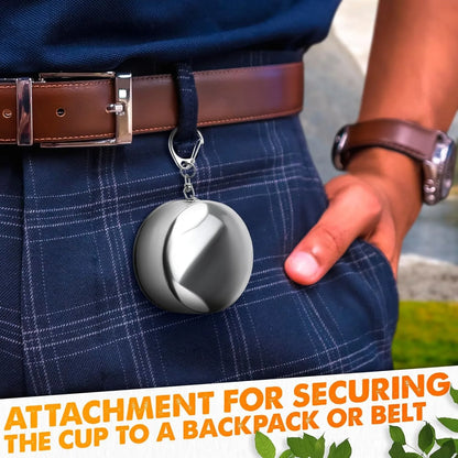 Faltbarer Edelstahl-Reisebecher – Dein stilvoller Begleiter unterwegs!