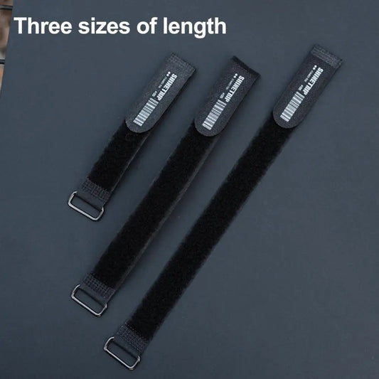 2Pcs Multipurpose Fastener Tape Strap with Metal Buckle Reusable Hook and Loop Straps Camping Backpacking Lashing Strap