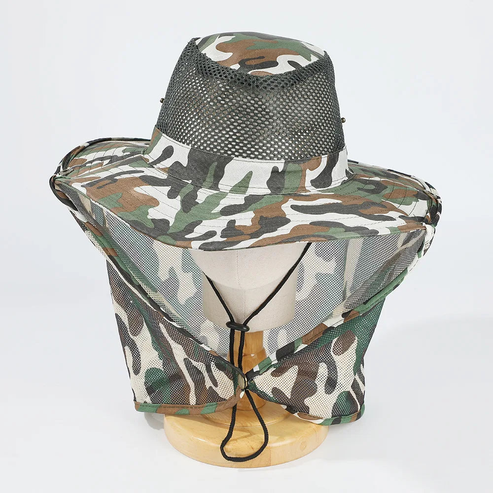 Camouflage SunShield – Atmungsaktiver Outdoor-Hut mit Nackenschutz
