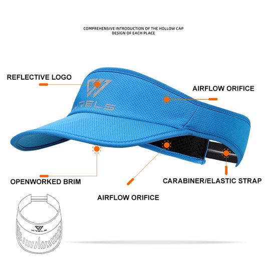 1PC Sports Empty Top Hat Marathon Running Cross-Country Quick-Dry Sun Hat Sweat-Absorbing Sunscreen Hat for Men and Women