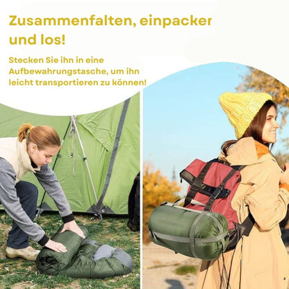 Schlafspeer 4S – Atmungsaktiver 4‑Jahreszeiten-Schlafsack, kompakt & wetterfest für Outdoor-Abenteuer